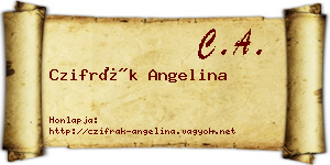 Czifrák Angelina névjegykártya